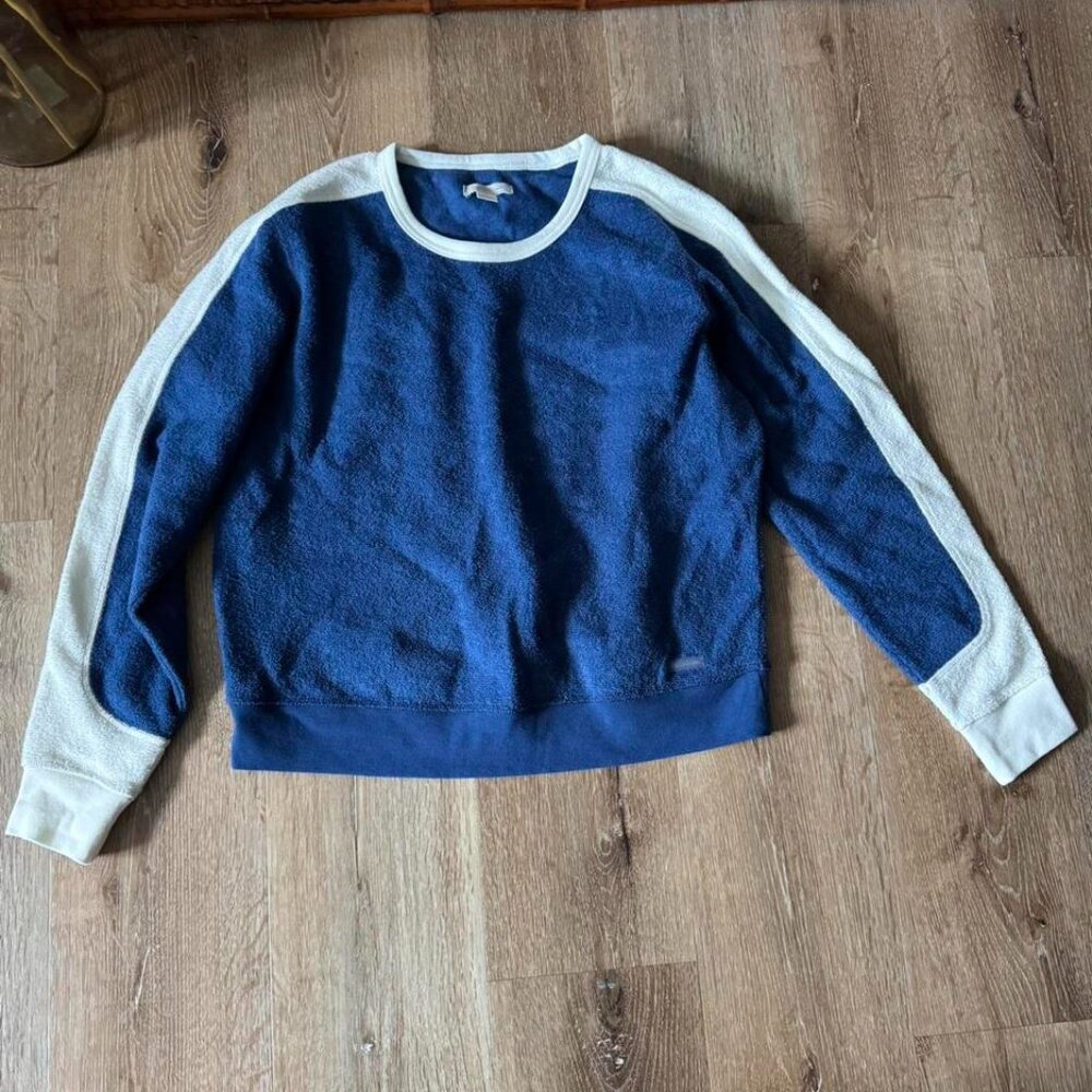 Outerknown Blue & White Crewneck Sweater‎ Size S